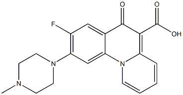 8-Fluoro-9-(4-methyl-1-piperazinyl)-6-oxo-6H-benzo[c]quinolizine-5-carboxylic acid 结构式