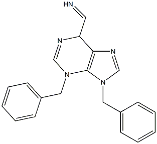 (3-Benzyl-9-benzyl-3,6-dihydro-9H-purine)-6-methanimine 结构式