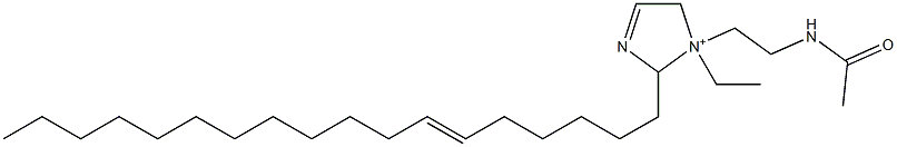 1-[2-(Acetylamino)ethyl]-1-ethyl-2-(6-octadecenyl)-3-imidazoline-1-ium 结构式