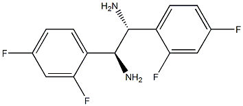 (1R,2S)-1,2-Bis(2,4-difluorophenyl)ethane-1,2-diamine 结构式