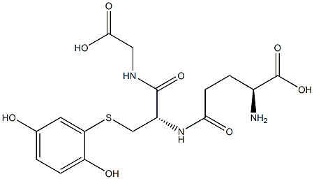 (S)-2-Amino-5-[[(S)-1-[[(carboxymethyl)amino]carbonyl]-2-[(2,5-dihydroxyphenyl)thio]ethyl]amino]-5-oxovaleric acid 结构式
