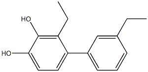 4-(3-Ethylphenyl)-3-ethylbenzene-1,2-diol 结构式