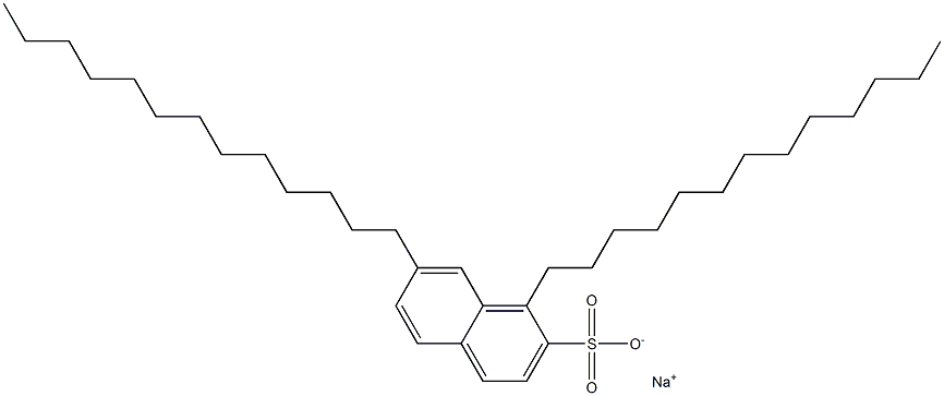 1,7-Ditridecyl-2-naphthalenesulfonic acid sodium salt 结构式