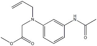 (3-Acetylamino-N-allylanilino)acetic acid methyl ester 结构式