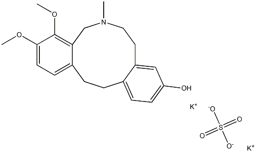 5,6,7,8,13,14-Hexahydro-3,4-dimethoxy-6-methyldibenz[c,g]azecin-10-ol sulfuric acid potassium salt 结构式