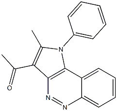 3-Acetyl-2-methyl-1-phenyl-1,4,5-triaza-1H-benz[e]indene 结构式