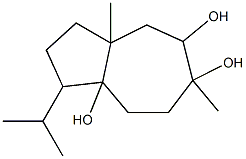 1-Isopropyl-3a,6-dimethyloctahydroazulene-5,6,8a(8H)-triol 结构式
