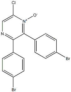 6-Chloro-2,3-bis(4-bromophenyl)pyrazine 1-oxide 结构式