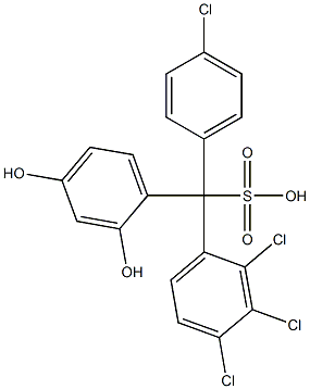 (4-Chlorophenyl)(2,3,4-trichlorophenyl)(2,4-dihydroxyphenyl)methanesulfonic acid 结构式