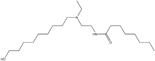 N-[2-[N-Ethyl-N-(9-hydroxynonyl)amino]ethyl]octanamide 结构式