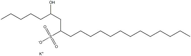 6-Hydroxyhenicosane-8-sulfonic acid potassium salt 结构式