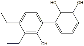 3',4'-Diethyl-1,1'-biphenyl-2,2',3-triol 结构式
