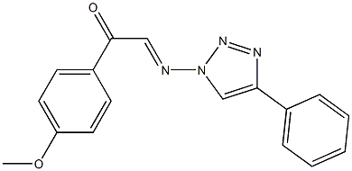 1-[2-(4-Methoxyphenyl)-2-oxoethylideneamino]-4-phenyl-1H-1,2,3-triazole 结构式