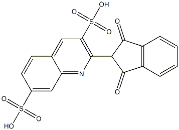 2-(1,3-Dioxoindan-2-yl)quinoline-3,7-disulfonic acid 结构式