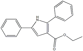 2,5-Diphenyl-1H-pyrrole-3-carboxylic acid ethyl ester 结构式