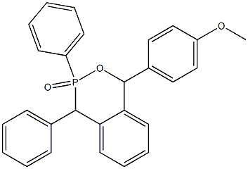 1-(4-Methoxyphenyl)-3,4-diphenyl-3,4-dihydro-1H-2,3-benzoxaphosphorin 3-oxide 结构式