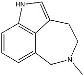 5-Methyl-3,4,5,6-tetrahydro-1H-azepino[5,4,3-cd]indole 结构式