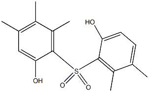 2,2'-Dihydroxy-4,5,5',6,6'-pentamethyl[sulfonylbisbenzene] 结构式