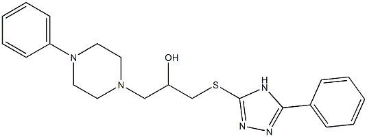 1-[[5-Phenyl-4H-1,2,4-triazol-3-yl]thio]-3-(4-phenylpiperazino)-2-propanol 结构式