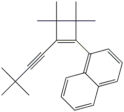 1-[2-(3,3-Dimethyl-1-butynyl)-3,3,4,4-tetramethyl-1-cyclobutenyl]naphthalene 结构式