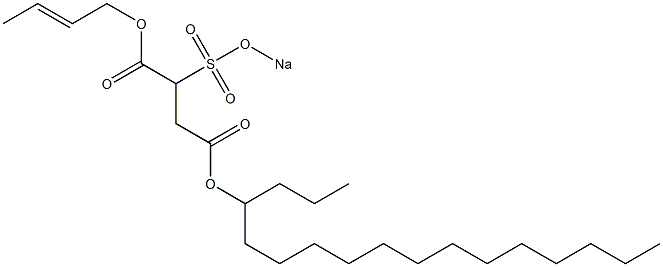 2-(Sodiosulfo)succinic acid 4-heptadecyl 1-(2-butenyl) ester 结构式