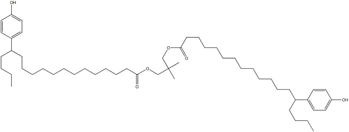 Bis[14-(4-hydroxyphenyl)stearic acid]2,2-dimethylpropane-1,3-diyl ester 结构式