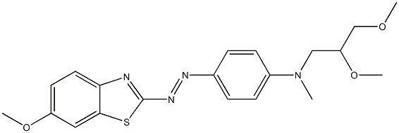 6-Methoxy-2-[p-[N-methyl-N-(2,3-dimethoxypropyl)amino]phenylazo]benzothiazole 结构式