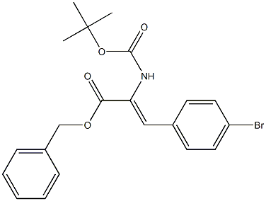3-(4-Bromophenyl)-2-[(tert-butoxy)carbonylamino]acrylic acid benzyl ester 结构式