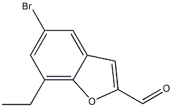 5-Bromo-7-ethylbenzofuran-2-carbaldehyde 结构式