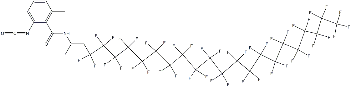 2-Isocyanato-6-methyl-N-[2-(tritetracontafluorohenicosyl)-1-methylethyl]benzamide 结构式