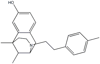 1,2,3,4,5,6-Hexahydro-6,11-dimethyl-3-[2-(p-tolyl)ethyl]-2,6-methano-3-benzazocin-8-ol 结构式