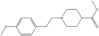 1-[2-(4-Methoxyphenyl)ethyl]piperidine-4-carboxylic acid methyl ester 结构式