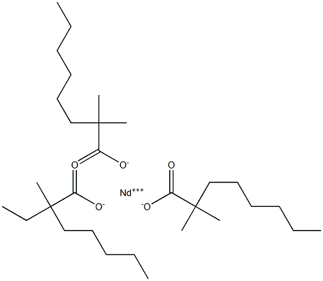 Neodymium(III)bis(2,2-dimethyloctanoate)(2-ethyl-2-methylheptanoate) 结构式