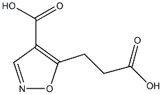 5-(2-Carboxyethyl)isoxazole-4-carboxylic acid 结构式