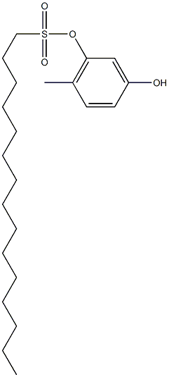 1-Pentadecanesulfonic acid 3-hydroxy-6-methylphenyl ester 结构式