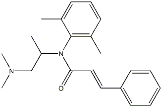 2-Benzylidene-N-[1-methyl-2-(dimethylamino)ethyl]-N-(2,6-dimethylphenyl)acetamide 结构式