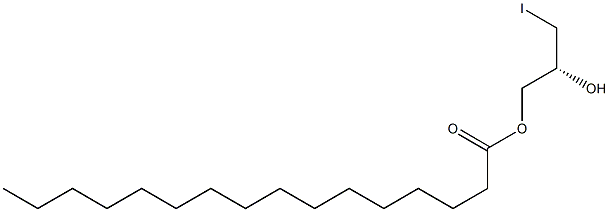 [R,(+)]-3-Iodo-1,2-propanediol 1-palmitate 结构式