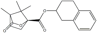 (1S)-4,7,7-Trimethyl-3-oxo-2-oxabicyclo[2.2.1]heptane-1-carboxylic acid tetralin-2-yl ester 结构式