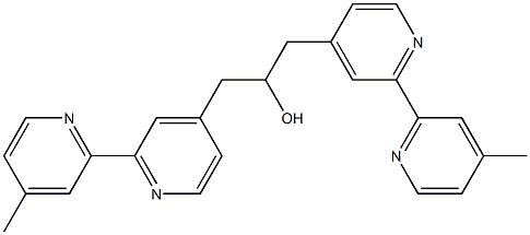 4,4''-(2-Hydroxypropane-1,3-diyl)bis(4'-methyl-2,2'-bipyridine) 结构式