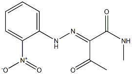 2-[2-(2-Nitrophenyl)hydrazono]-1-(methylamino)butane-1,3-dione 结构式