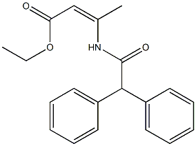 3-(Diphenylacetylamino)-2-butenoic acid ethyl ester 结构式