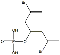 Phosphoric acid bis(2-bromoallyl)methyl ester 结构式