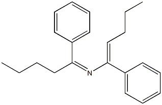 N-(1-Phenylpentylidene)-1-phenyl-1-pentenylamine 结构式