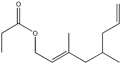 Propionic acid 3,5-dimethyl-2,7-octadienyl ester 结构式