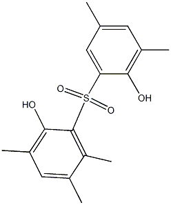 2,2'-Dihydroxy-3,3',5,5',6-pentamethyl[sulfonylbisbenzene] 结构式
