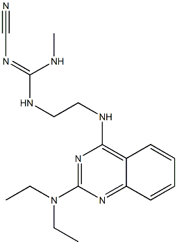 2-Diethylamino-4-[2-(2-cyano-3-methylguanidino)ethylamino]quinazoline 结构式