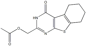 2-(Acetoxymethyl)-5,6,7,8-tetrahydro[1]benzothieno[2,3-d]pyrimidin-4(3H)-one 结构式