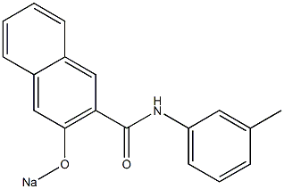 3-Sodiooxy-N-(m-tolyl)-2-naphthalenecarboxamide 结构式