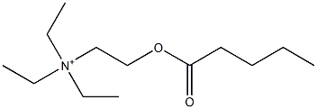 N,N,N-Triethyl-2-(pentanoyloxy)ethanaminium 结构式