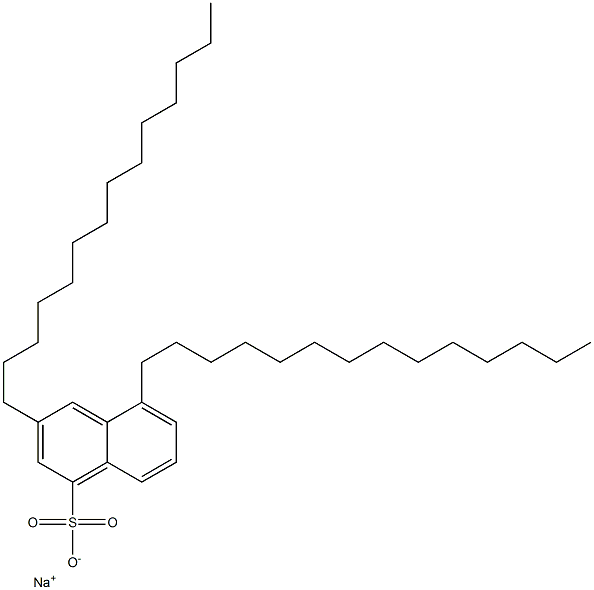 3,5-Ditetradecyl-1-naphthalenesulfonic acid sodium salt 结构式